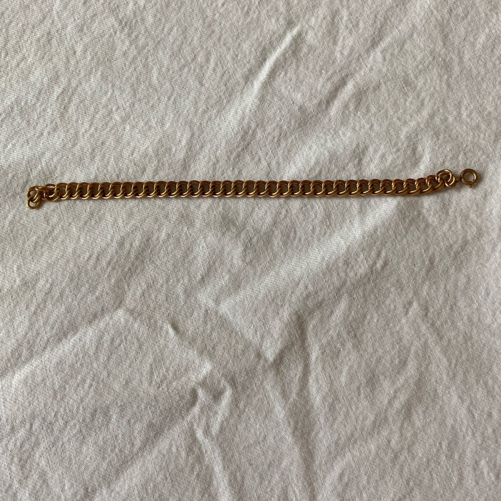 Gold toned Chain Charm Bracelet